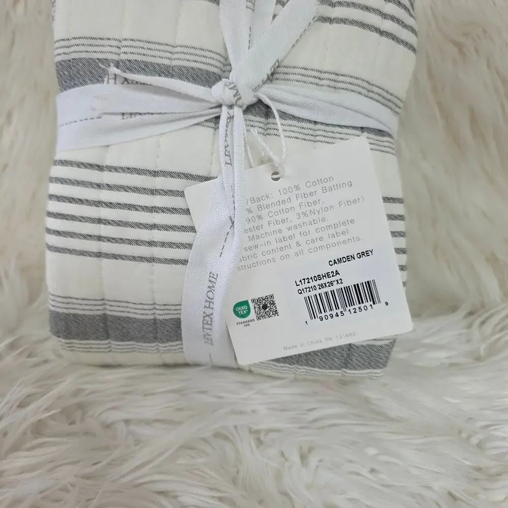 Camden Grey Euro Sham - Set of 2 - Levtex Home